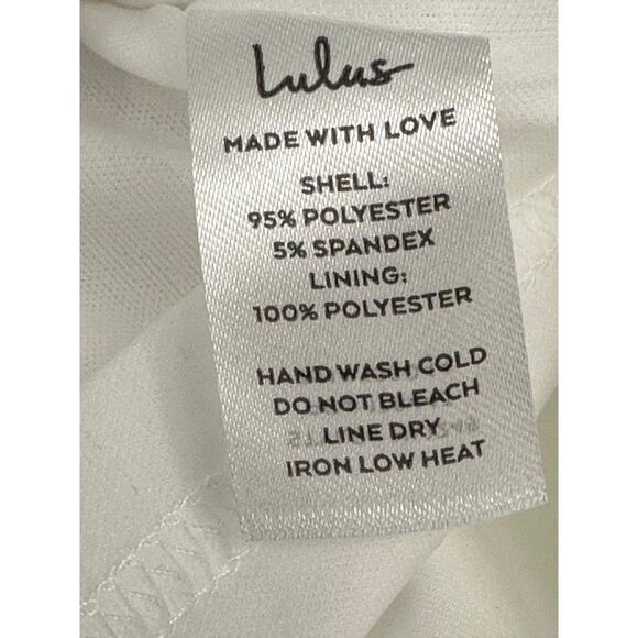 Lulus New! White Half Sleeve Sheath Dress Mini Cocktail Formal Wedding Vacay L - Picture 7 of 10